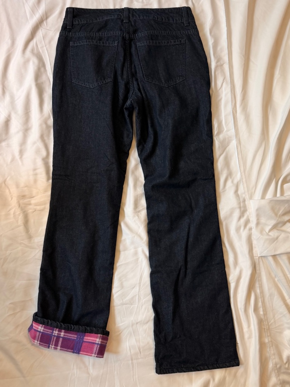 Riders by Lee Black Jeans with Pink Plaid Cuff